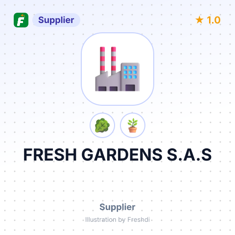 FRESH GARDENS S.A.S – summary card, no photo uploaded yet