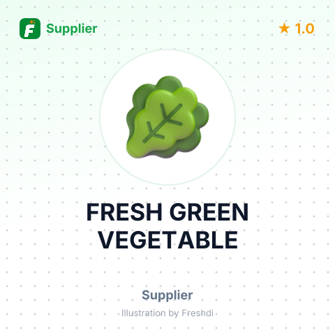 FRESH GREEN VEGETABLE – summary card, no photo uploaded yet