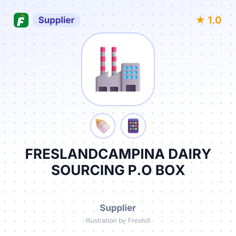 FRESLANDCAMPINA DAIRY SOURCING P.O BOX – summary card, no photo uploaded yet