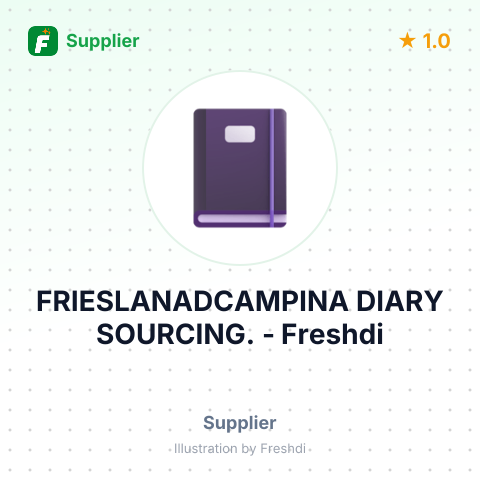 FRIESLANADCAMPINA DIARY SOURCING. – summary card, no photo uploaded yet