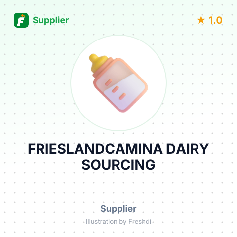 FRIESLANDCAMINA DAIRY SOURCING – summary card, no photo uploaded yet