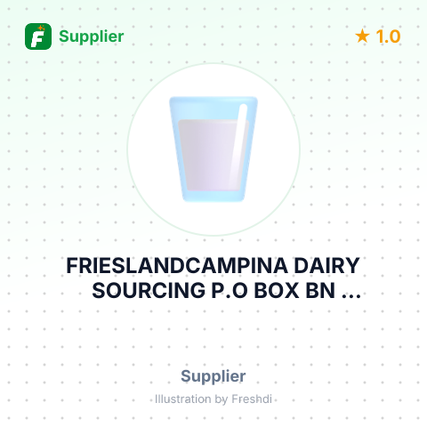 FRIESLANDCAMPINA DAIRY SOURCING P.O BOX BN AMERSFROOT , THE NETHERLANDS – summary card, no photo uploaded yet