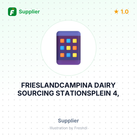 FRIESLANDCAMPINA DAIRY SOURCING STATIONSPLEIN 4, – summary card, no photo uploaded yet
