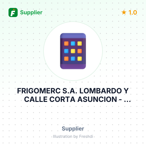 FRIGOMERC S.A. LOMBARDO Y CALLE CORTA ASUNCION - PARAGUAY – summary card, no photo uploaded yet