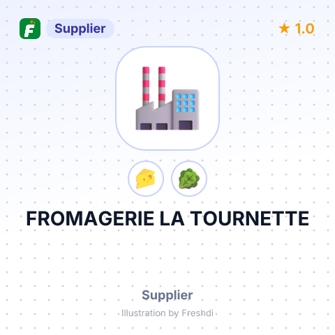 FROMAGERIE LA TOURNETTE – summary card, no photo uploaded yet