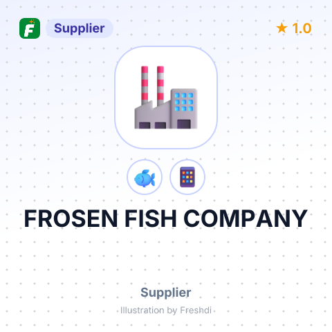 FROSEN FISH COMPANY – summary card, no photo uploaded yet