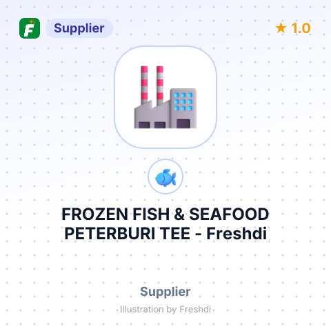 FROZEN FISH & SEAFOOD PETERBURI TEE – summary card, no photo uploaded yet