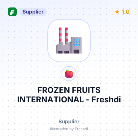 FROZEN FRUITS INTERNATIONAL – summary card, no photo uploaded yet