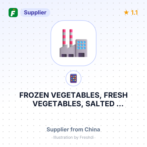 FROZEN VEGETABLES, FRESH VEGETABLES, SALTED VETETABLES AND DEHYDRATED VEGETABLES – summary card, no photo uploaded yet
