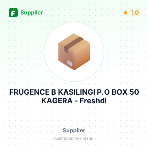 FRUGENCE B KASILINGI P.O BOX 50 KAGERA – summary card, no photo uploaded yet