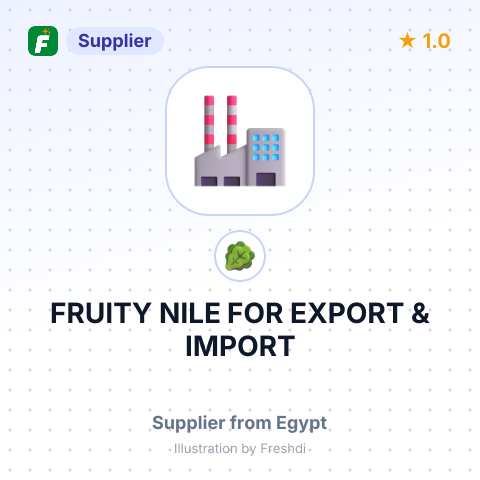 FRUITY NILE FOR EXPORT & IMPORT – summary card, no photo uploaded yet