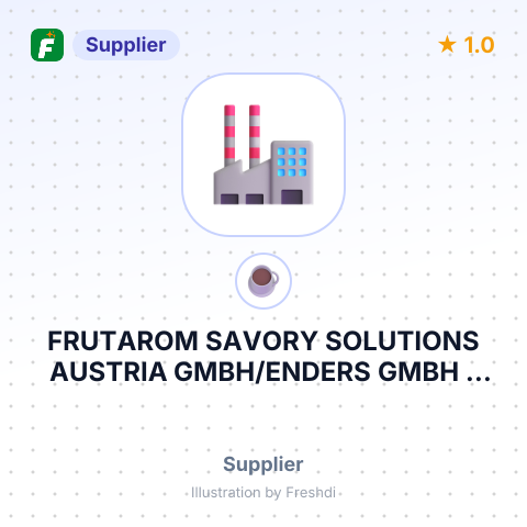 FRUTAROM SAVORY SOLUTIONS AUSTRIA GMBH/ENDERS GMBH – summary card, no photo uploaded yet