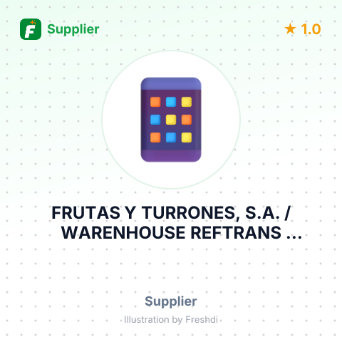 FRUTAS Y TURRONES, S.A. /WARENHOUSE REFTRANS LOGISTICS SIA CIEDRI LATVIA – summary card, no photo uploaded yet