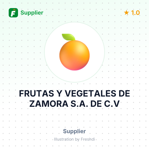 FRUTAS Y VEGETALES DE ZAMORA S.A. DE C.V – summary card, no photo uploaded yet