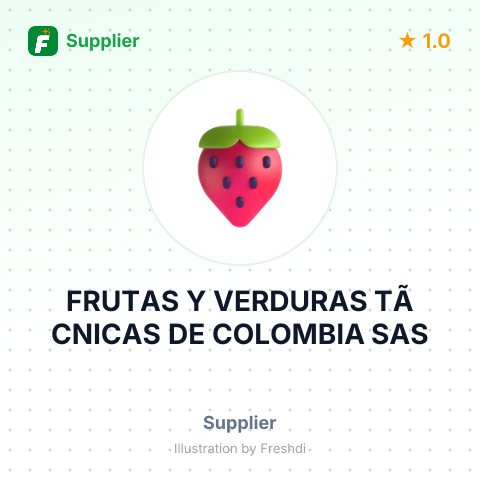 FRUTAS Y VERDURAS TÃ CNICAS DE COLOMBIA SAS – summary card, no photo uploaded yet