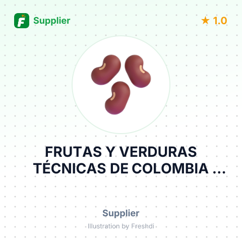 FRUTAS Y VERDURAS TÉCNICAS DE COLOMBIA S.A.S – summary card, no photo uploaded yet