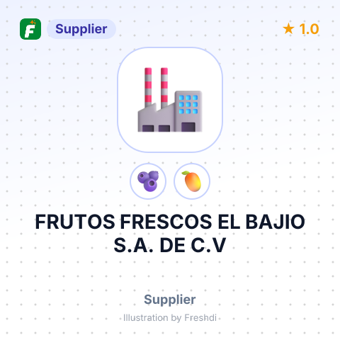 FRUTOS FRESCOS EL BAJIO S.A. DE C.V – summary card, no photo uploaded yet