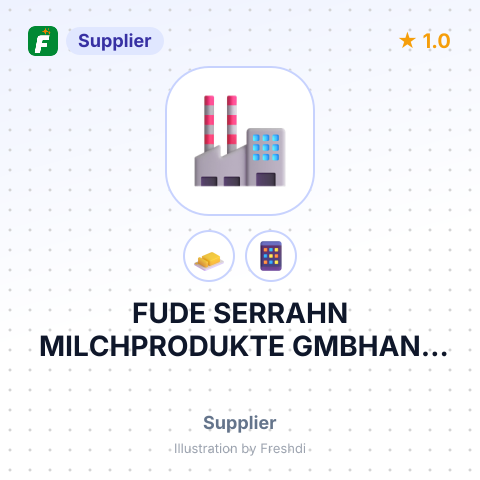 FUDE SERRAHN MILCHPRODUKTE GMBHAND CO, KG – summary card, no photo uploaded yet