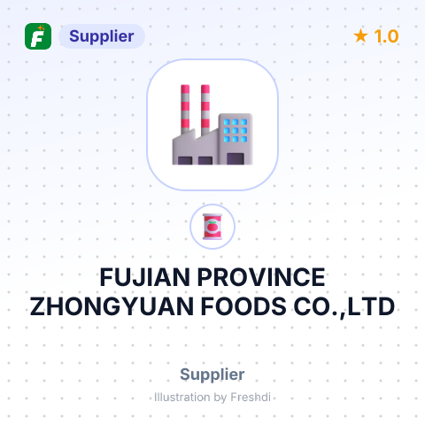 FUJIAN PROVINCE ZHONGYUAN FOODS CO.,LTD – summary card, no photo uploaded yet