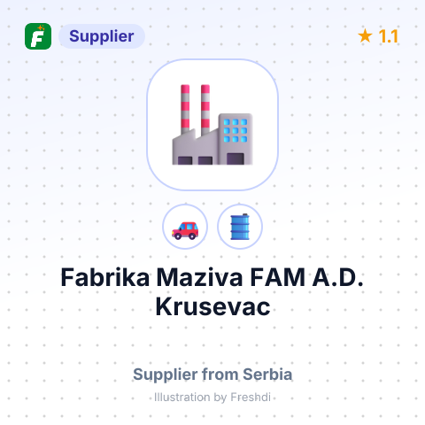 Fabrika Maziva FAM A.D. Krusevac – summary card, no photo uploaded yet