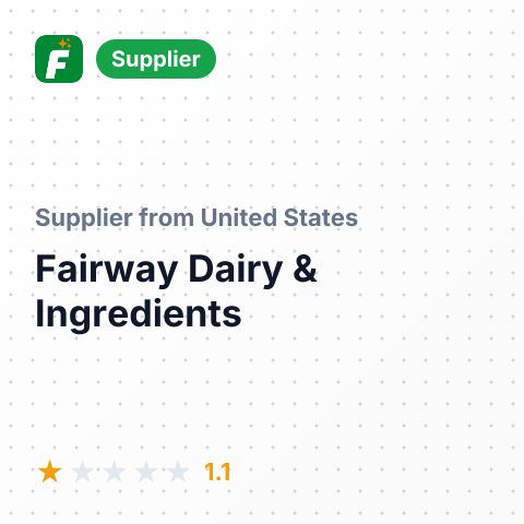 Fairway Dairy & Ingredients – summary card, no photo uploaded yet