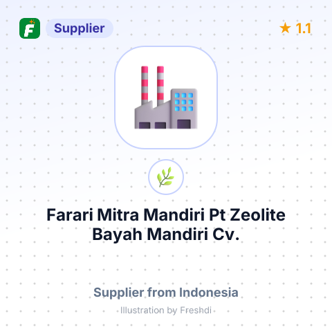 Farari Mitra Mandiri Pt Zeolite Bayah Mandiri Cv.  – summary card, no photo uploaded yet