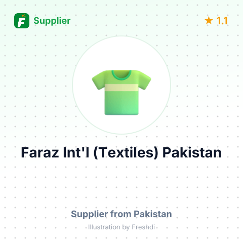 Faraz Int'l (Textiles) Pakistan – summary card, no photo uploaded yet