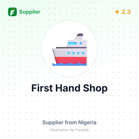 First Hand Shop – summary card, no photo uploaded yet