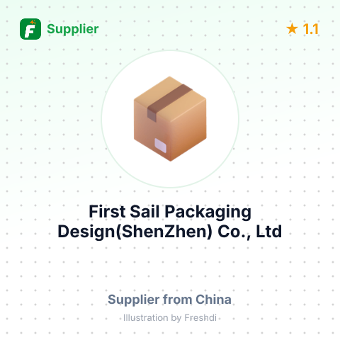 First Sail Packaging Design(ShenZhen) Co., Ltd – summary card, no photo uploaded yet