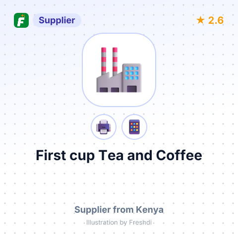 First cup Tea and Coffee – summary card, no photo uploaded yet