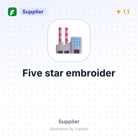 Five star embroider – summary card, no photo uploaded yet
