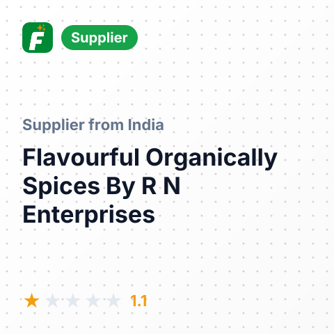 Flavourful Organically Spices By R N Enterprises  – summary card, no photo uploaded yet