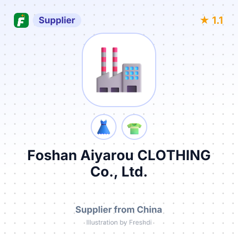 Foshan Aiyarou CLOTHING Co., Ltd. – summary card, no photo uploaded yet