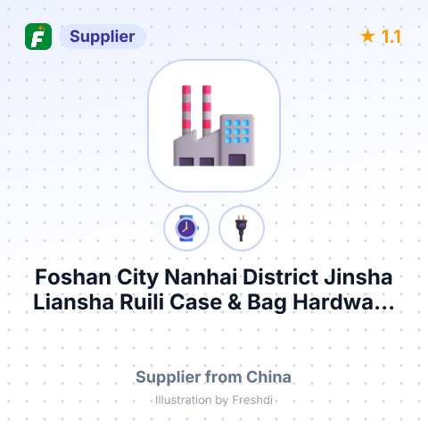 Foshan City Nanhai District Jinsha Liansha Ruili Case & Bag Hardware Fittings Factory – summary card, no photo uploaded yet