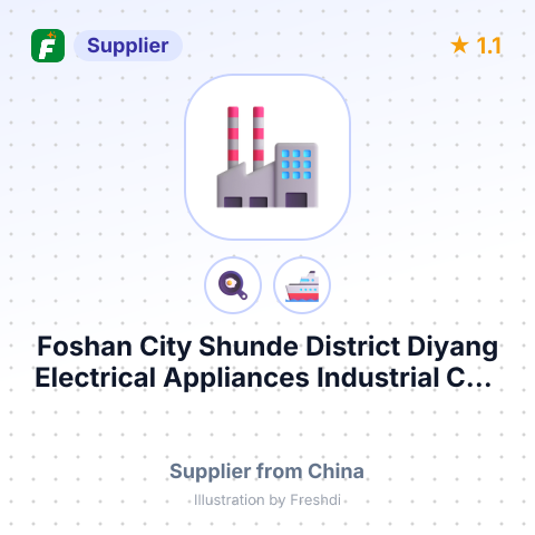 Foshan City Shunde District Diyang Electrical Appliances Industrial Co., Ltd. – summary card, no photo uploaded yet