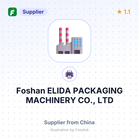 Foshan ELIDA PACKAGING MACHINERY CO., LTD – summary card, no photo uploaded yet