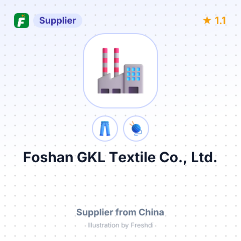 Foshan GKL Textile Co., Ltd. – summary card, no photo uploaded yet