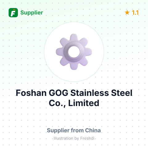 Foshan GOG Stainless Steel Co., Limited – summary card, no photo uploaded yet