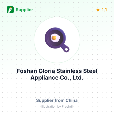 Foshan Gloria Stainless Steel Appliance Co., Ltd. – summary card, no photo uploaded yet