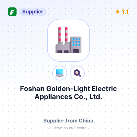 Foshan Golden-Light Electric Appliances Co., Ltd. – summary card, no photo uploaded yet