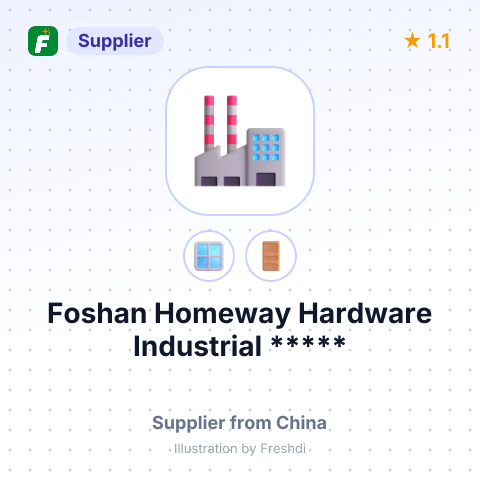 Foshan Homeway Hardware Industrial ***** – summary card, no photo uploaded yet