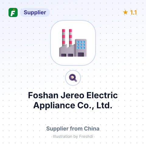Foshan Jereo Electric Appliance Co., Ltd. – summary card, no photo uploaded yet
