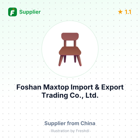 Foshan Maxtop Import & Export Trading Co., Ltd. – summary card, no photo uploaded yet