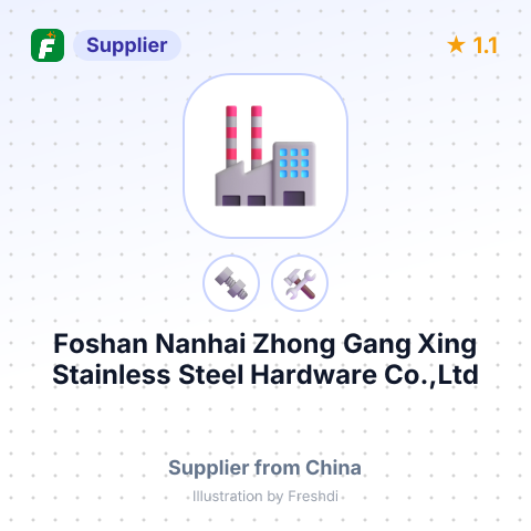 Foshan Nanhai Zhong Gang Xing Stainless Steel Hardware Co.,Ltd – summary card, no photo uploaded yet
