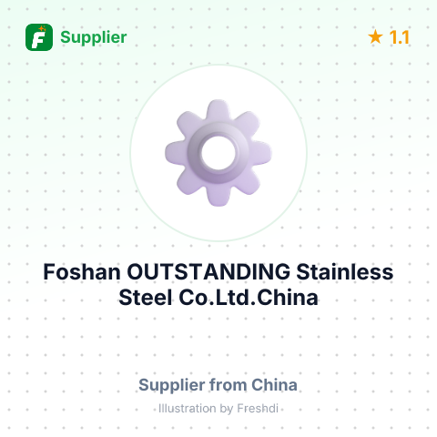 Foshan OUTSTANDING Stainless Steel Co.Ltd.China – summary card, no photo uploaded yet
