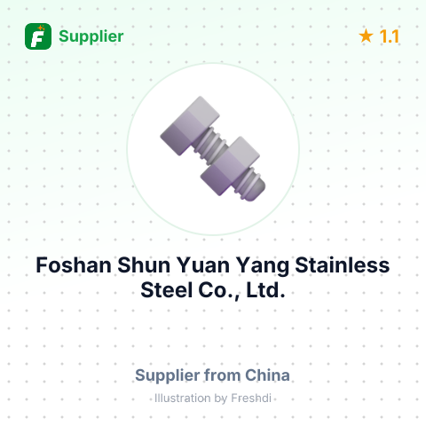 Foshan Shun Yuan Yang Stainless Steel Co., Ltd. – summary card, no photo uploaded yet