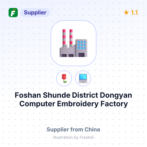 Foshan Shunde District Dongyan Computer Embroidery Factory – summary card, no photo uploaded yet