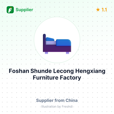 Foshan Shunde Lecong Hengxiang Furniture Factory – summary card, no photo uploaded yet