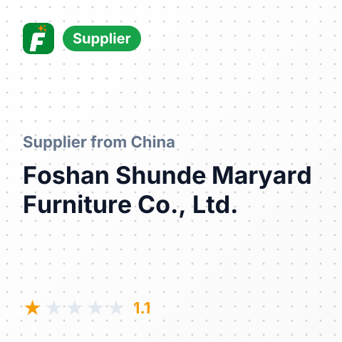 Foshan Shunde Maryard Furniture Co., Ltd. – summary card, no photo uploaded yet