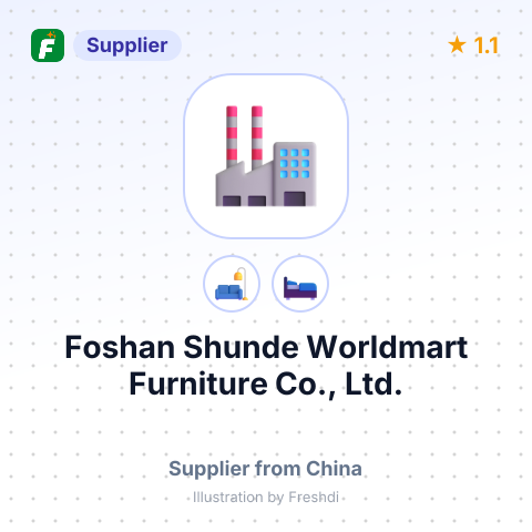 Foshan Shunde Worldmart Furniture Co., Ltd. – summary card, no photo uploaded yet
